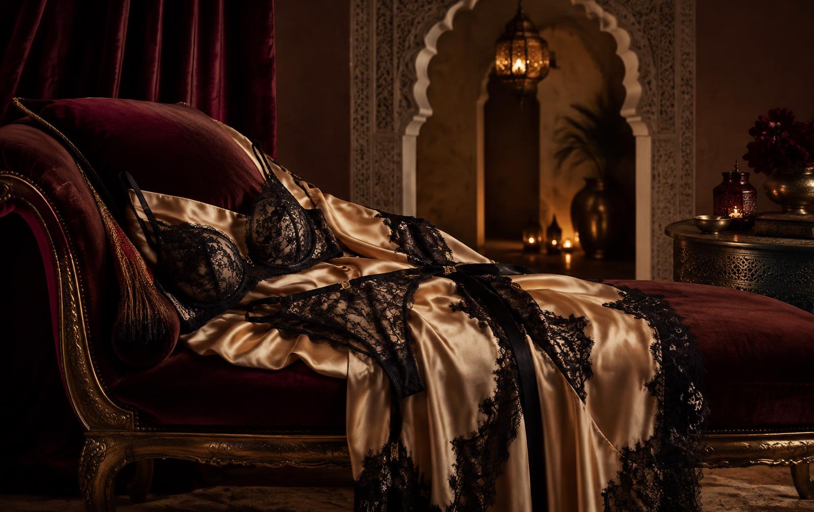 Lingerie MYSTELLE en soie et dentelle